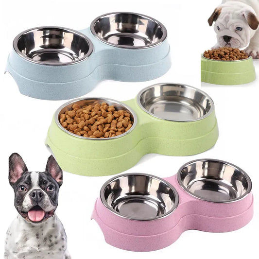 Stainless Steel Double Pet Bowls