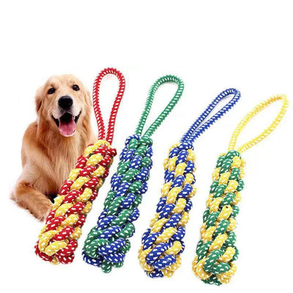 Interactive Dog Toy: Knot Rope Ball & Dumbbell Set