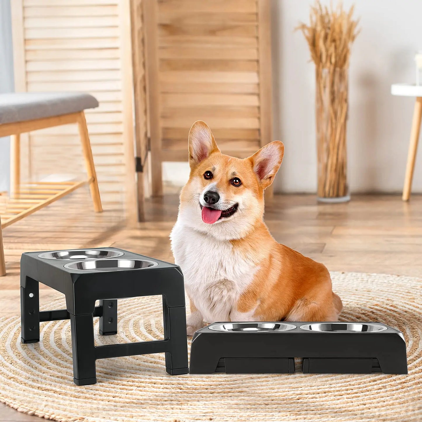 Adjustable Elevated Dog Feeder