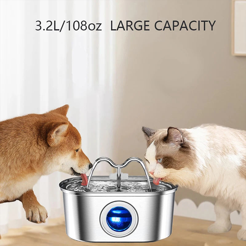 Stainless Steel Cat Fountain